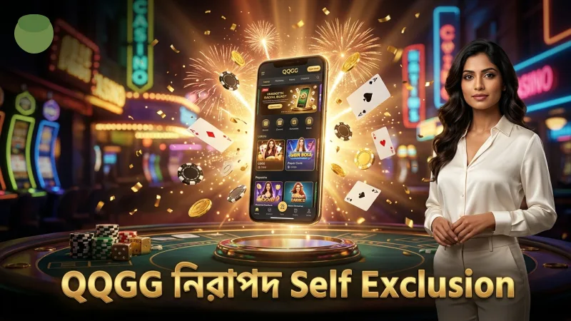 QQGG-র Self-Exclusion টুলস নিরাপদ খেলার সহায়ক।